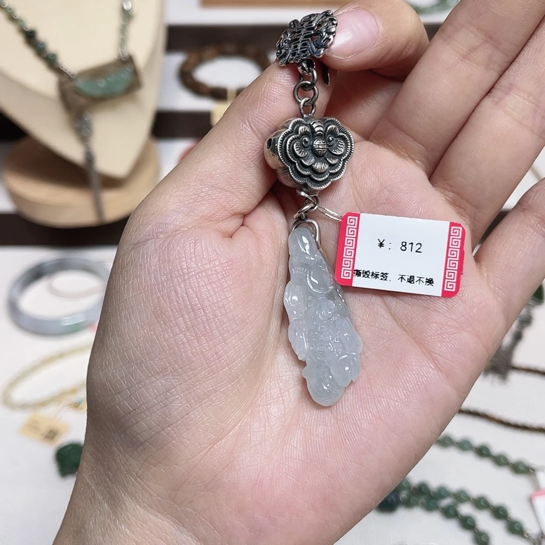 足银纯银配饰压襟吊坠两用款