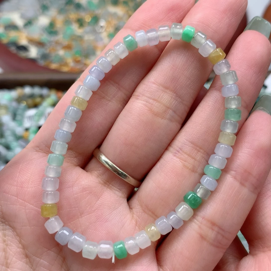 散珠翡翠桶珠手串
