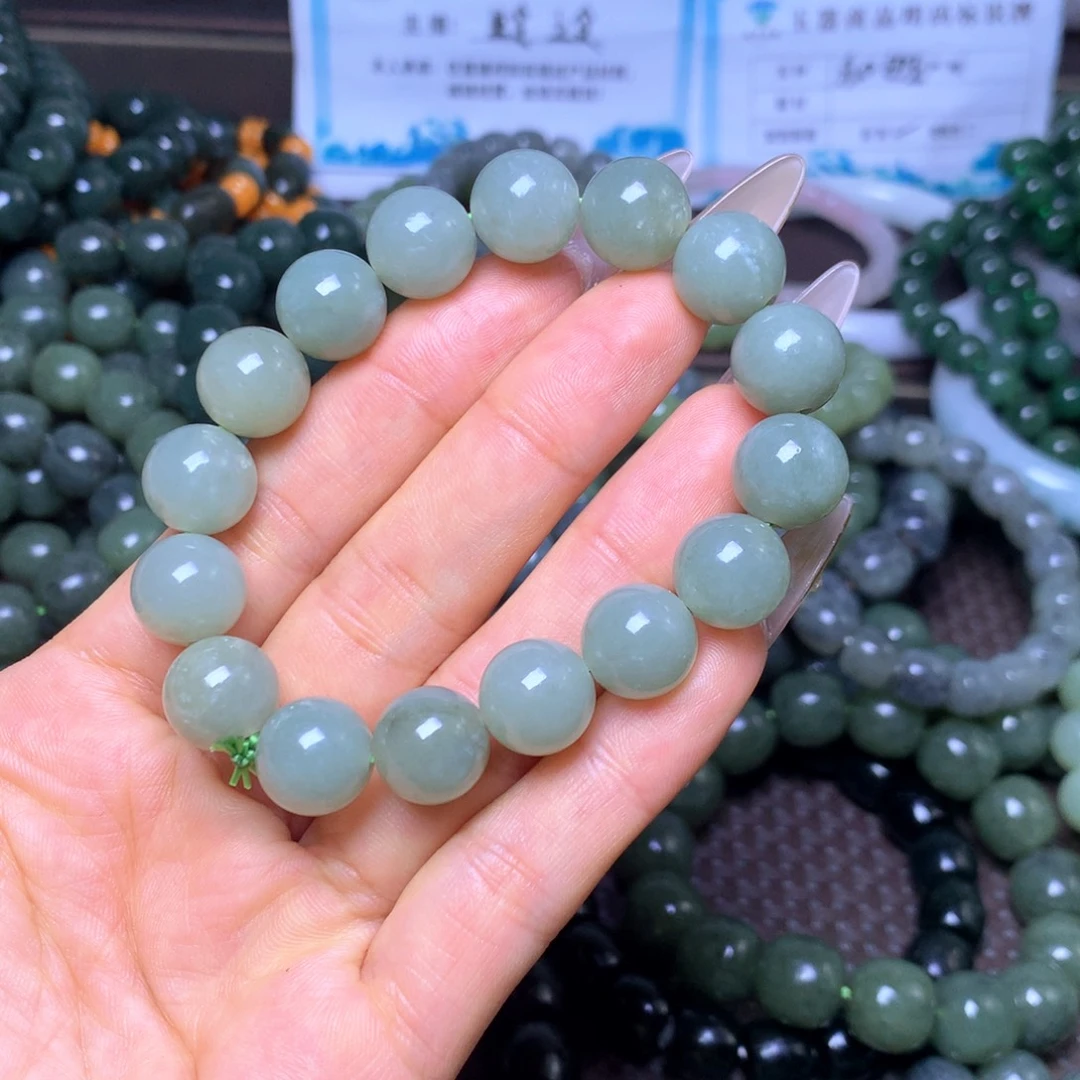 和田玉未镶嵌手串卡12