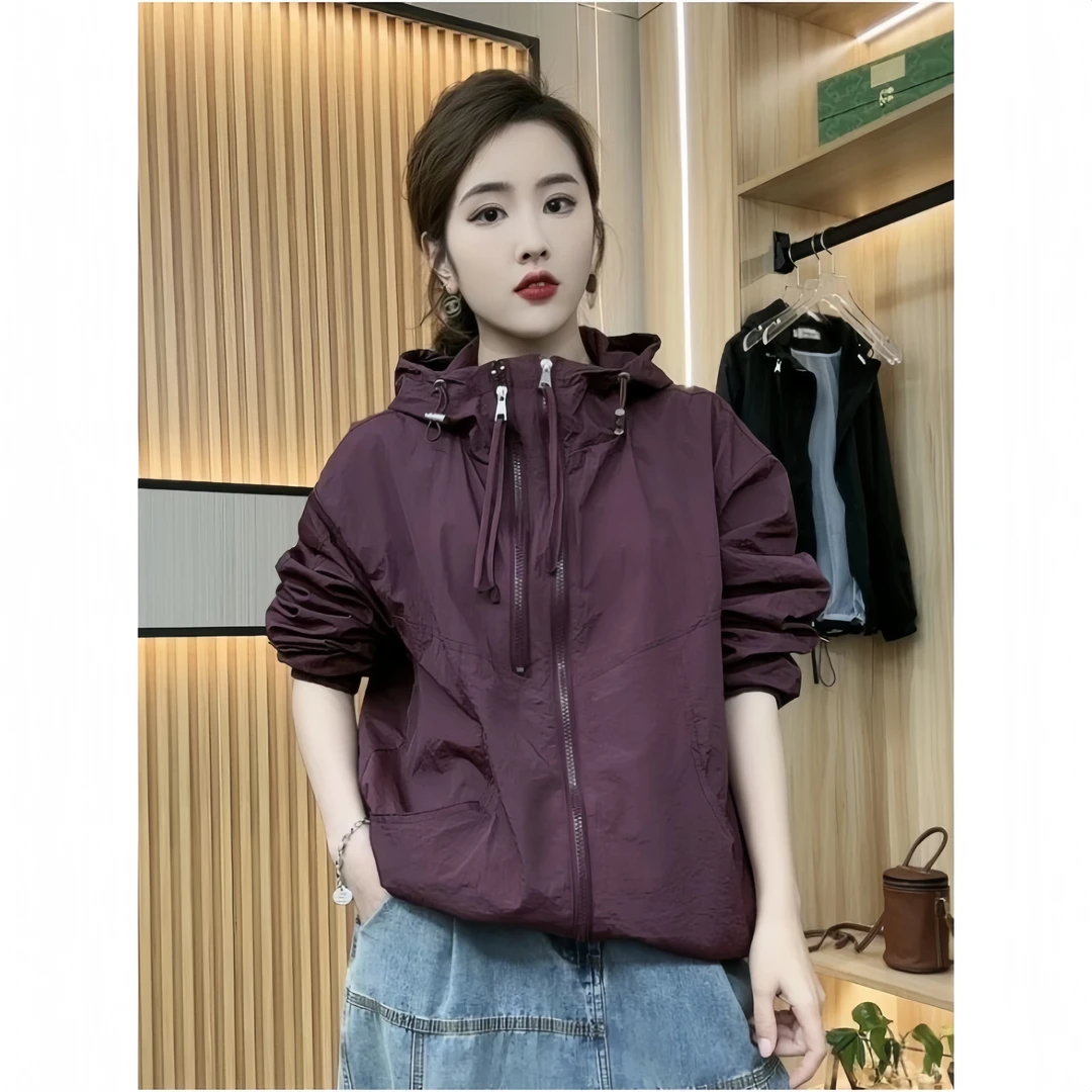 户外骑行超薄防晒衣女2025新款大码显瘦夏季遮阳长袖薄款防晒外套