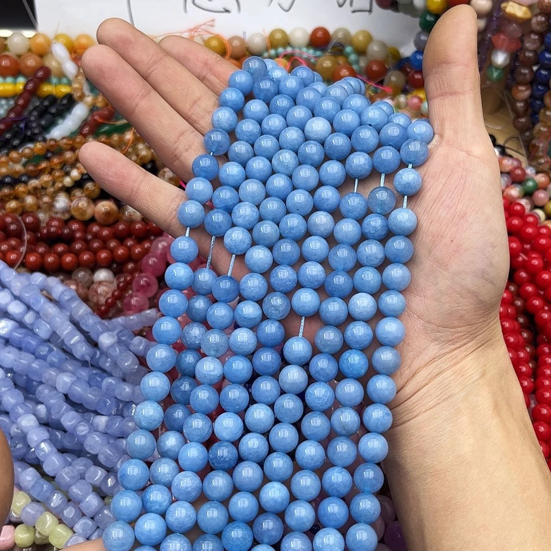 玛瑙/玉髓未镶嵌珠宝半成品k10海蓝玉髓