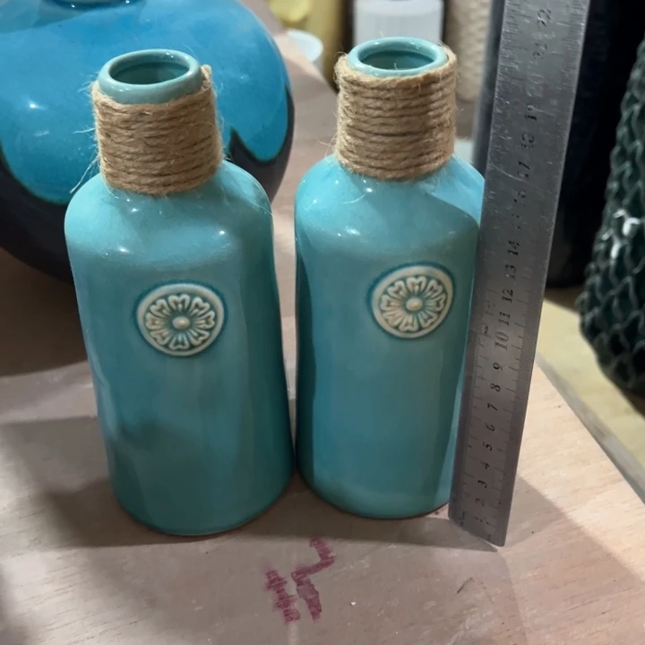 陶瓷花瓶摆件外贸出口微瑕捡漏高20口3公分