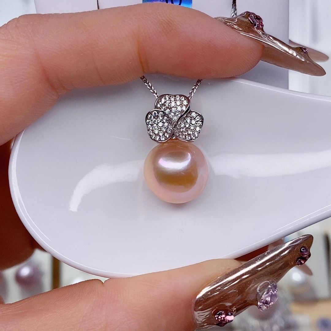 ****晓银S925镶嵌淡水珍珠吊坠(赠链)13➕