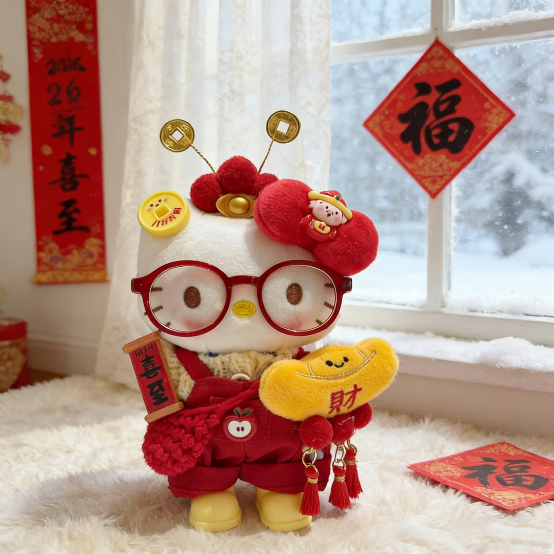 新年正版【来财kt】玩偶包挂