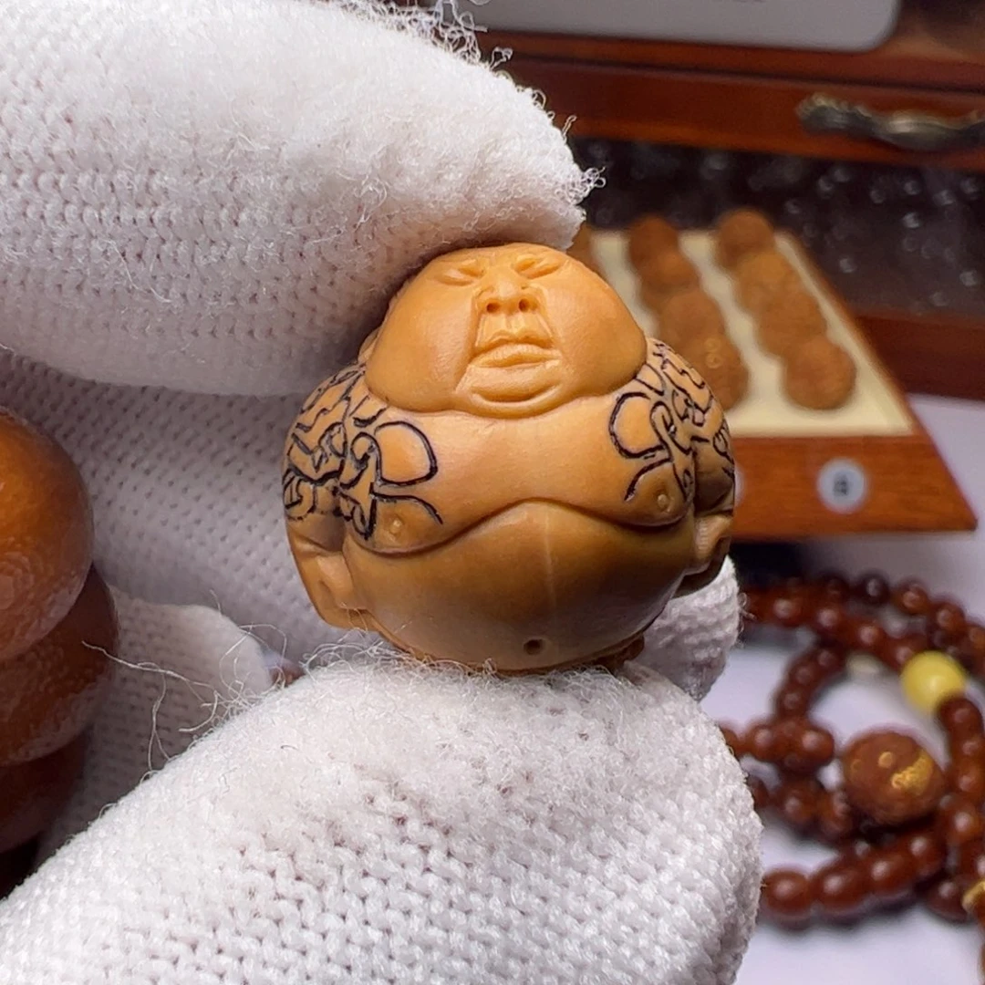 猴头核桃把件精修胖子