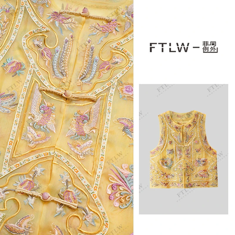 板熙FTLW-【凤羽蝶澜】轻奢高级感气质时尚优雅女装马夹-3433