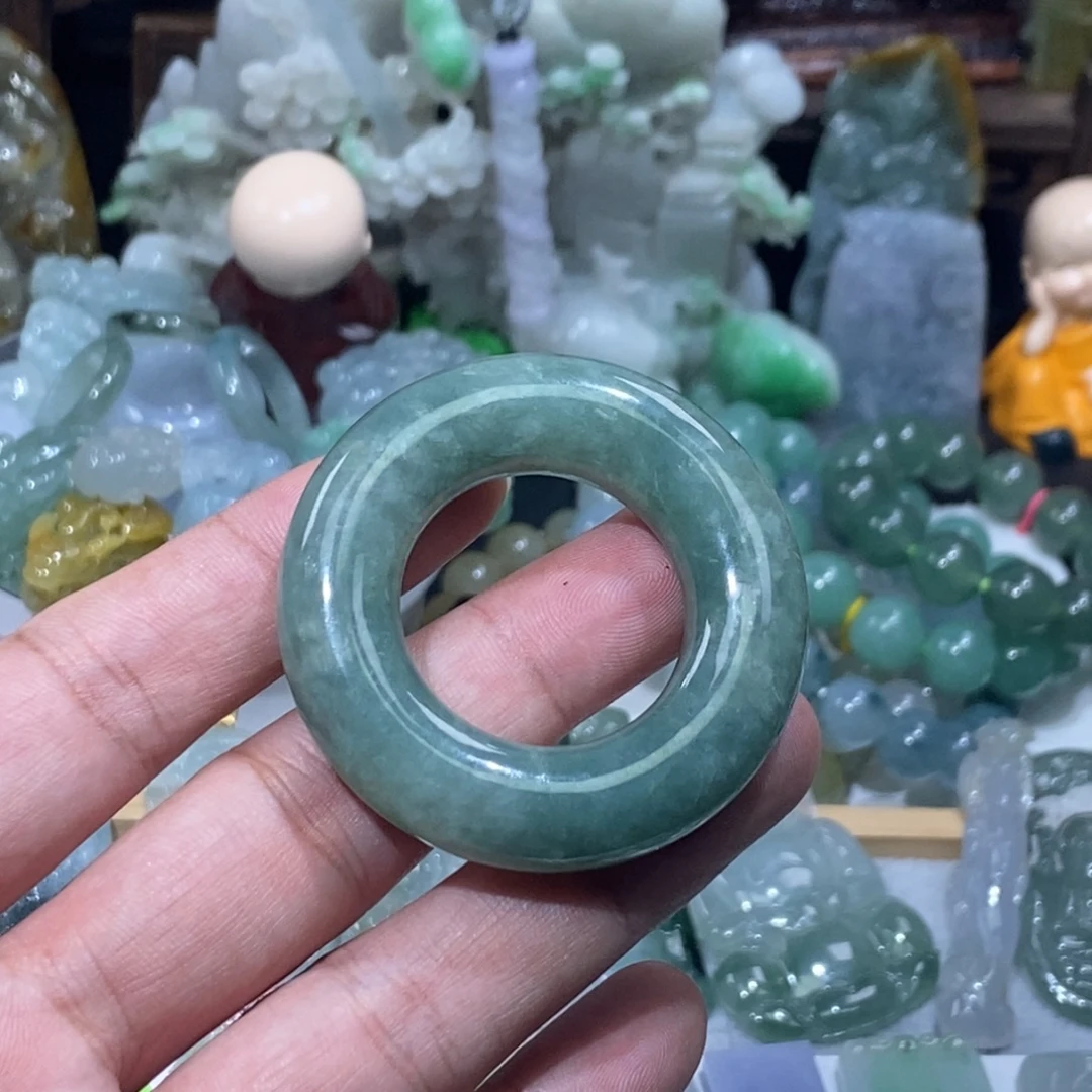 翡翠未镶嵌吊坠(不含链)甜甜圈