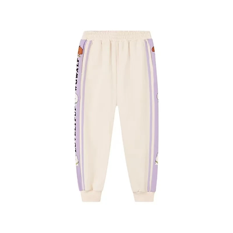 女童春季紫色可爱卫裤986