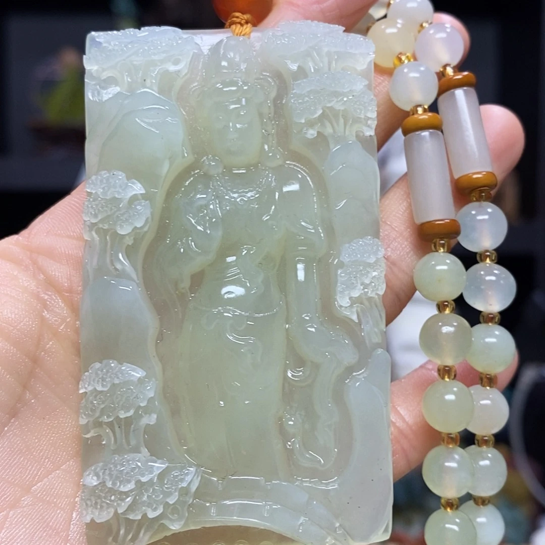 未镶嵌岫玉挂件吊坠