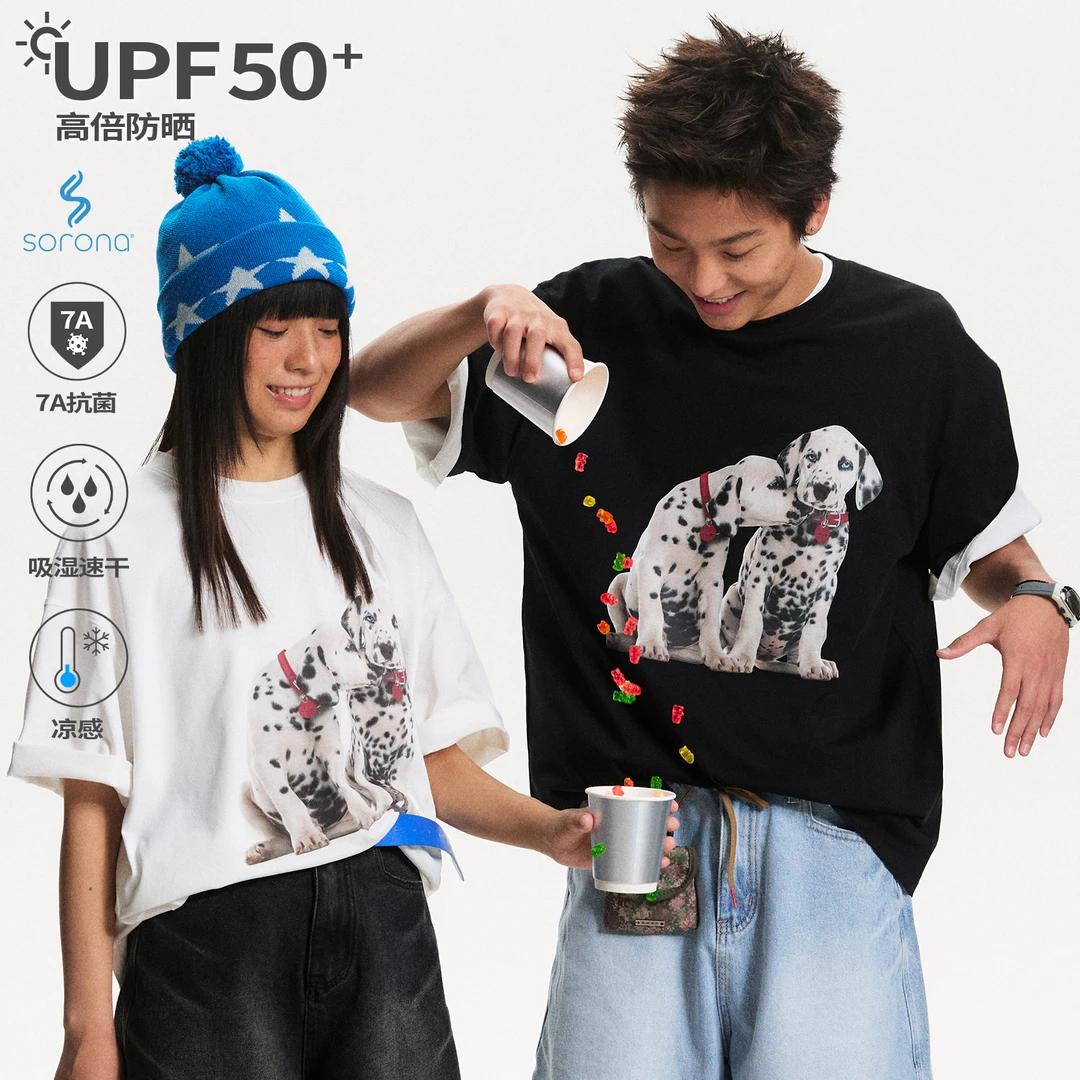 [青]江南先生NewJNXS斑点狗速干短袖夏情侣T恤UPF50＋防晒JN52Z09