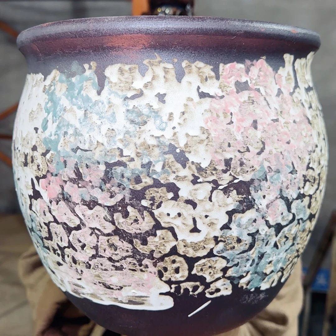 紫砂花盆高25口25