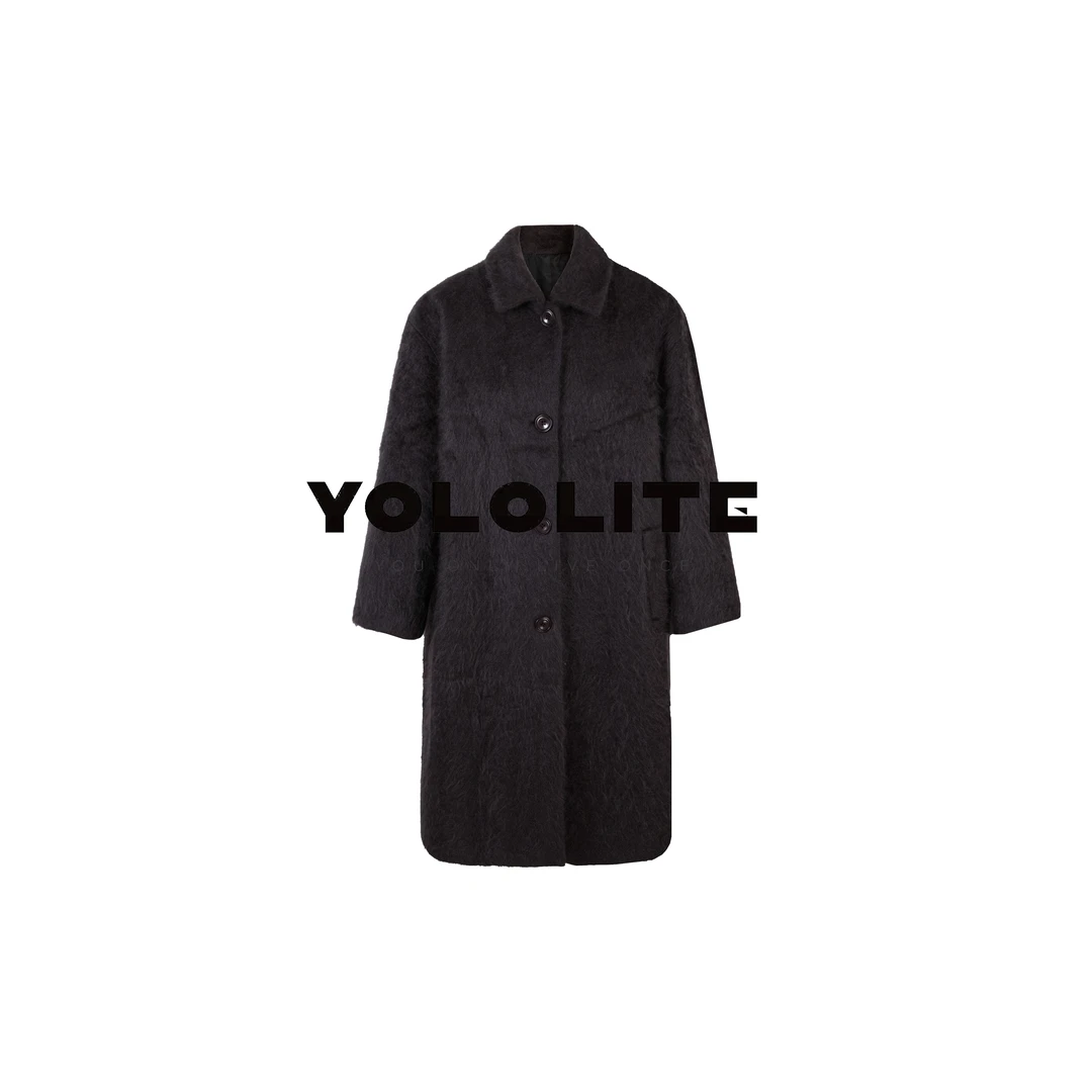 YOLOLITE【暮光之城】3355秋季新款匠心工艺极简绵羊毛长款翻领大衣