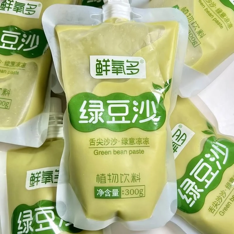 鲜氧多绿豆沙饮料绿豆冰沙0脂绿豆汤谷物饮料300g整箱饮料