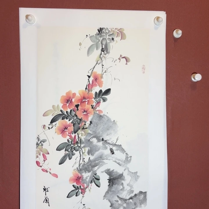 国画听兰老师花鸟