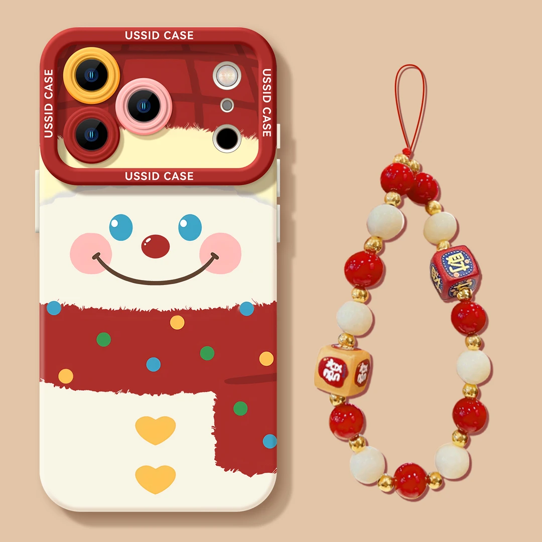 雪人适用苹果17promax手机iphone15可爱17air防摔14手机壳冬天