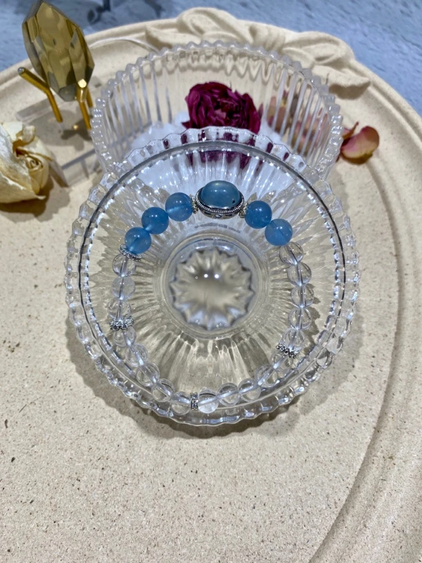 海蓝宝白水晶磨合款
