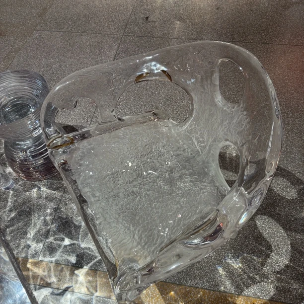 【本尼家】TY15铂晶现代简约透明玲珑椅创意扶手椅靠背休闲椅