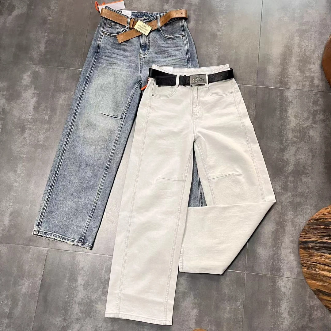 【陶姐家】2580-9阔腿休闲牛仔裤