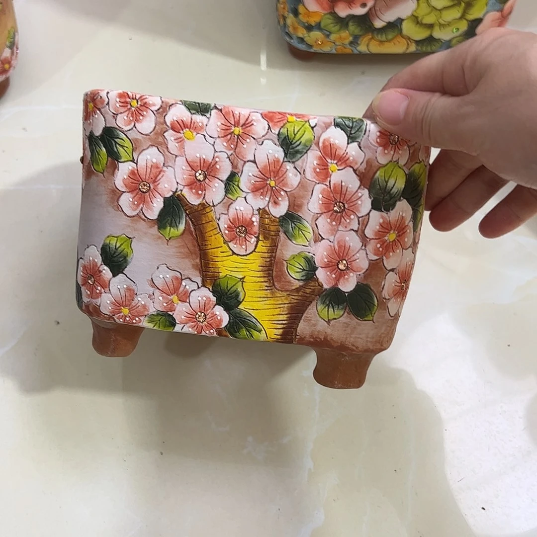 摆件景德镇陶瓷花盆