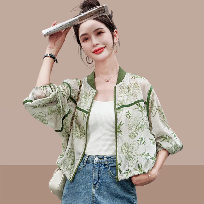 香朵儿通勤百搭高级感外套女2025夏季新款流行短款小个子防嗮衫女