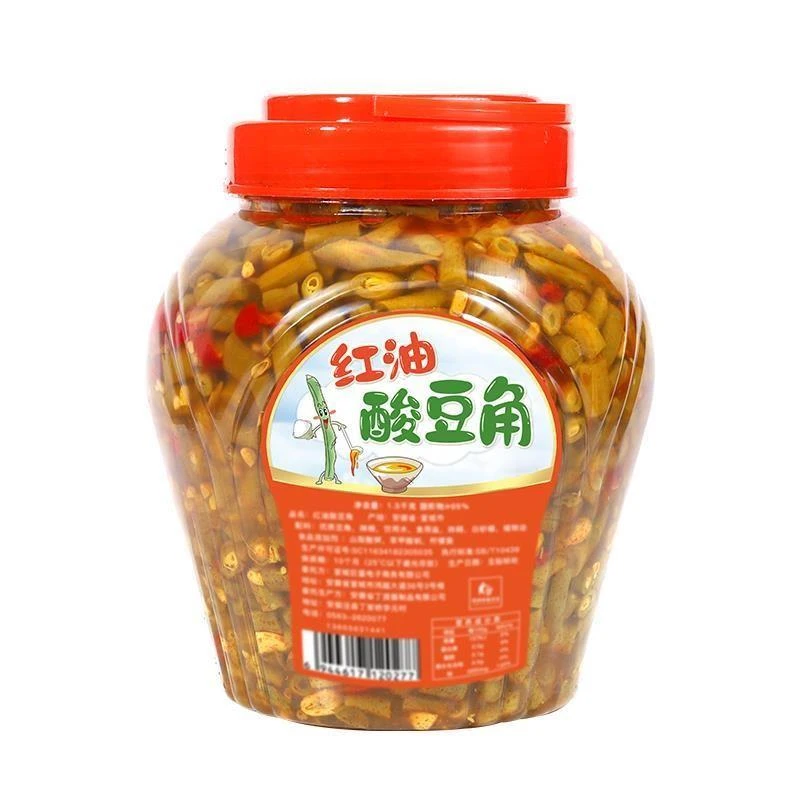 瓶装安徽咸菜下饭菜农家自制红油泡豇豆原味酸豇豆即食泡菜