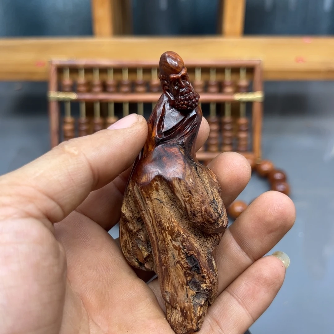 周***木崖柏木摆件手把件