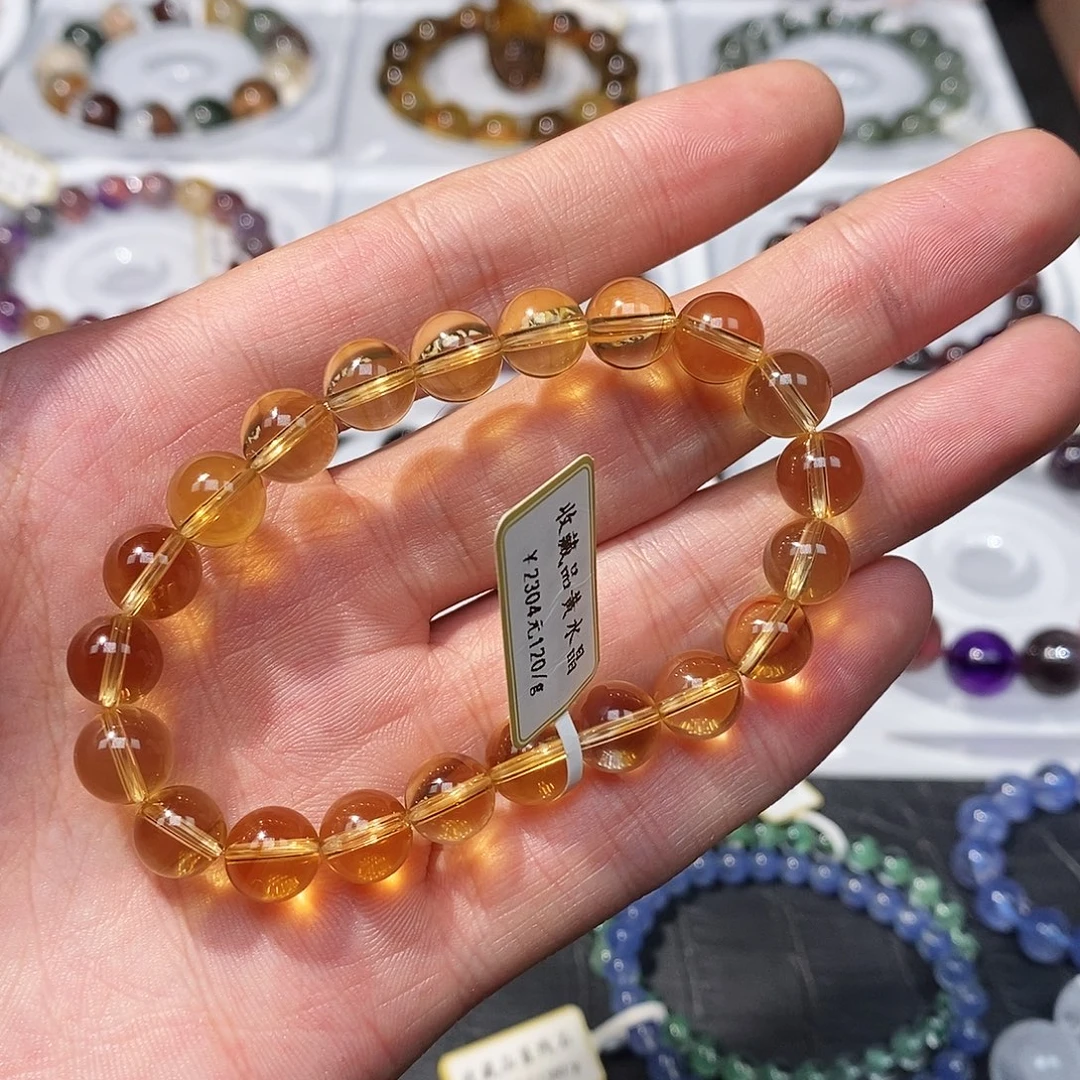 手链水晶未镶嵌暴力黄水晶8.8