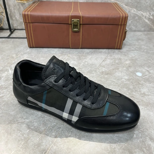 8205-1P【单鞋x】广州春季新款纯皮配格子布男鞋