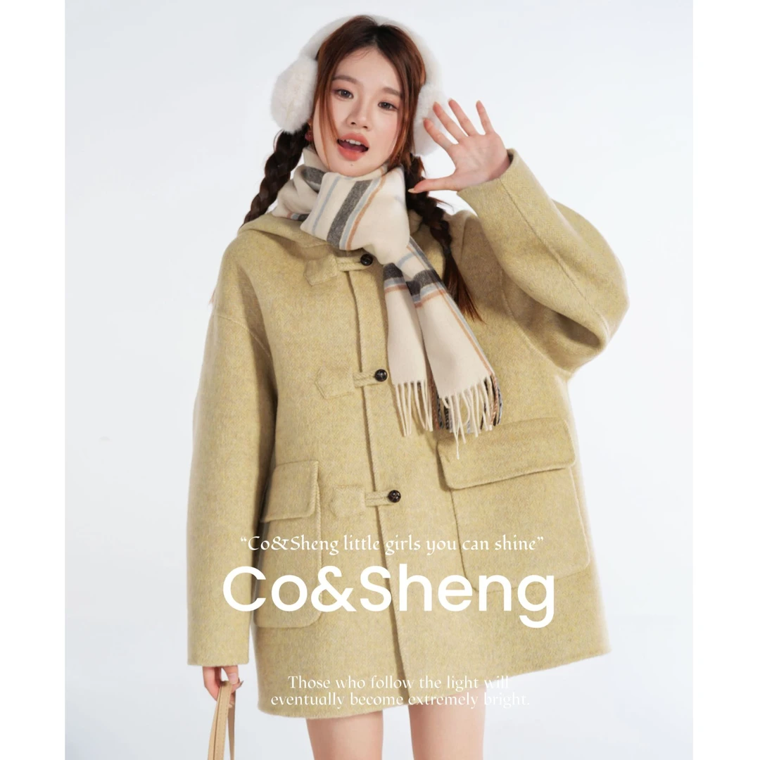 冬日特调/小个子定制秋冬新款毛呢外套双色气质优雅