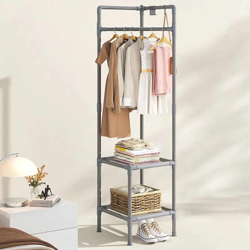 简易多功能晾衣架墙角室内外可移动挂衣架卧室落多功能转角衣帽架