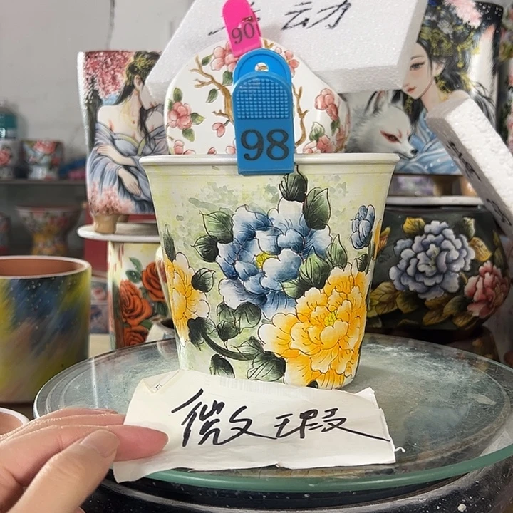 景德镇手绘花盆性价比超高