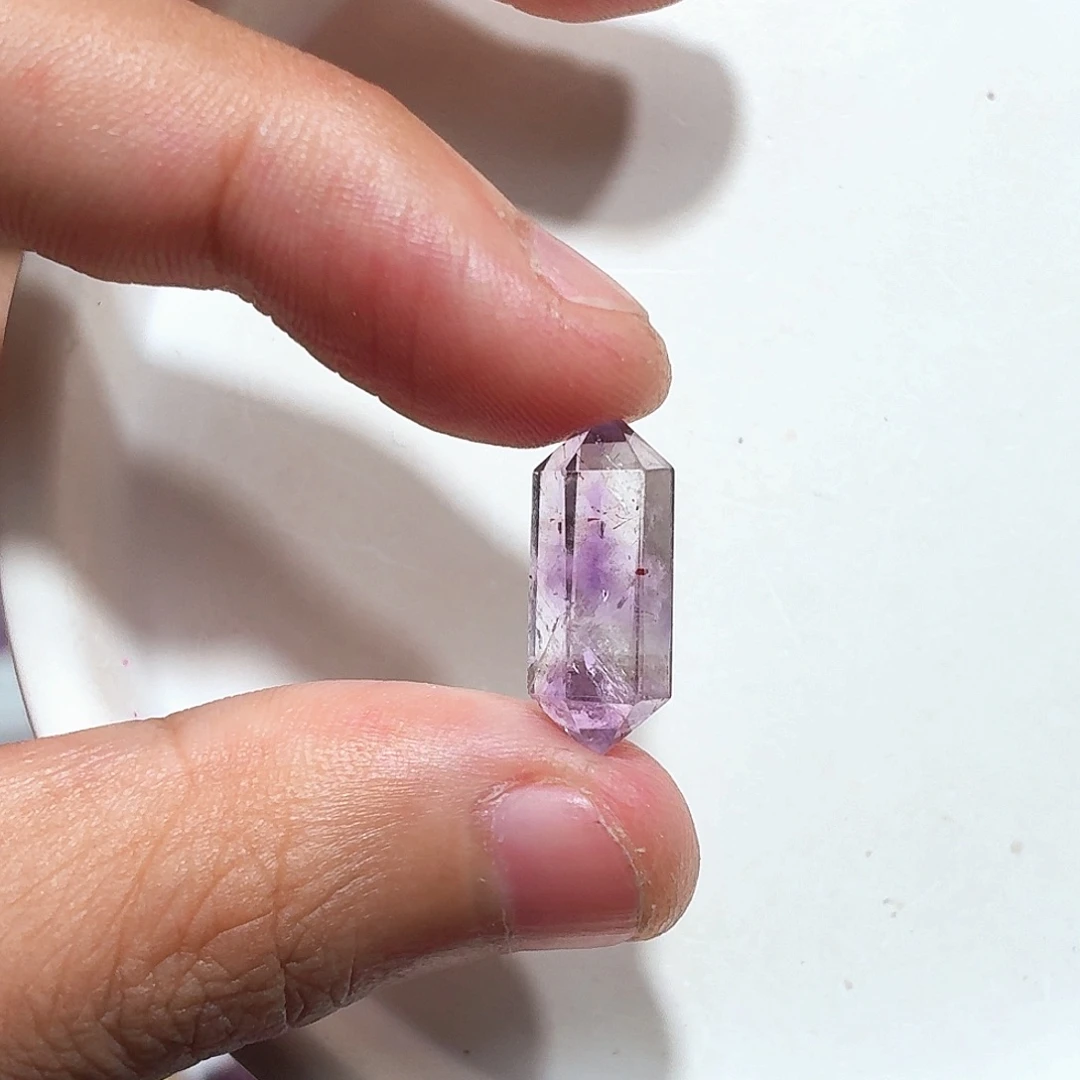 未镶嵌珠宝半成品水晶超七双尖