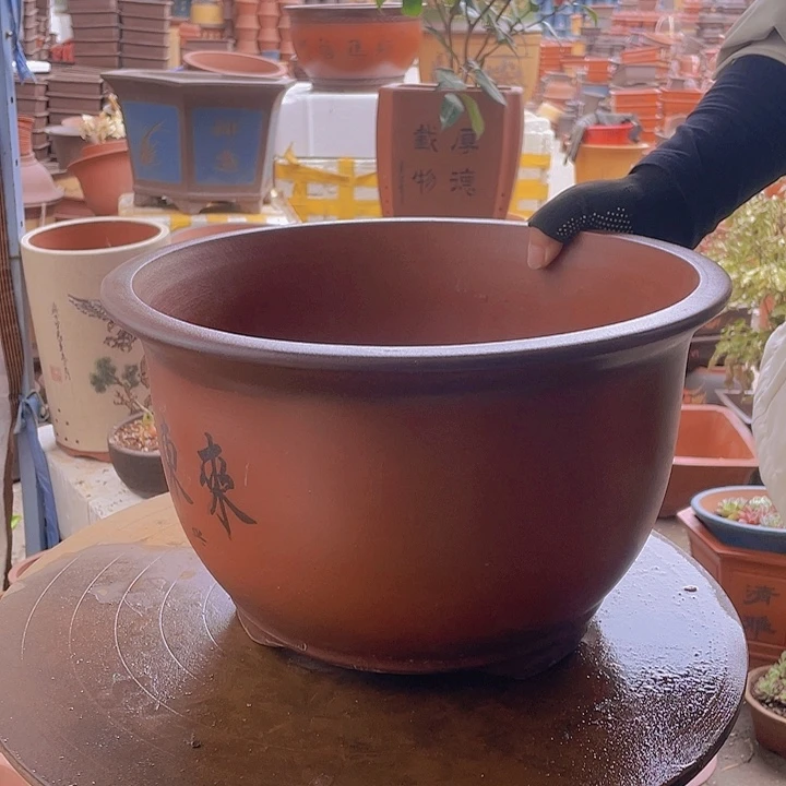 宜兴紫砂花盆紫气东来36