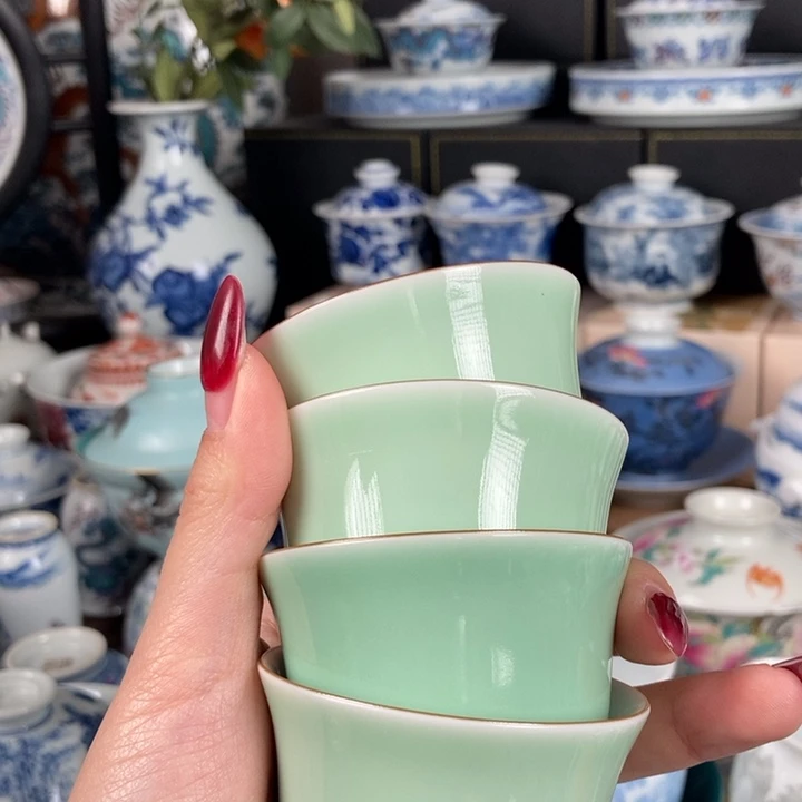 杯折葵非器高温铃铛杯四只