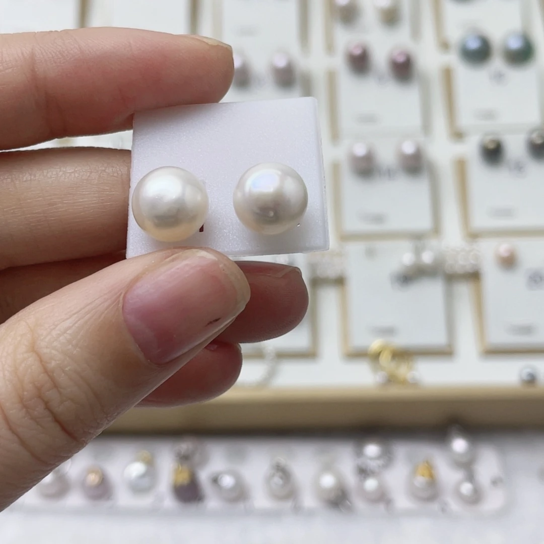 小***帽耳饰淡水珍珠银S925镶嵌