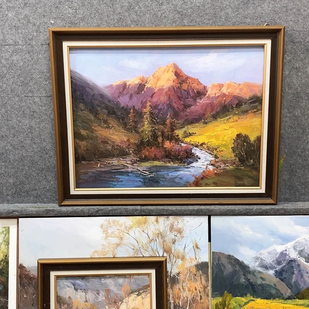 油画遠*带外框油画作品