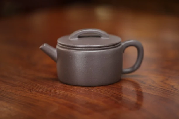 范亦新全手工紫砂壶汉瓦壶天青泥