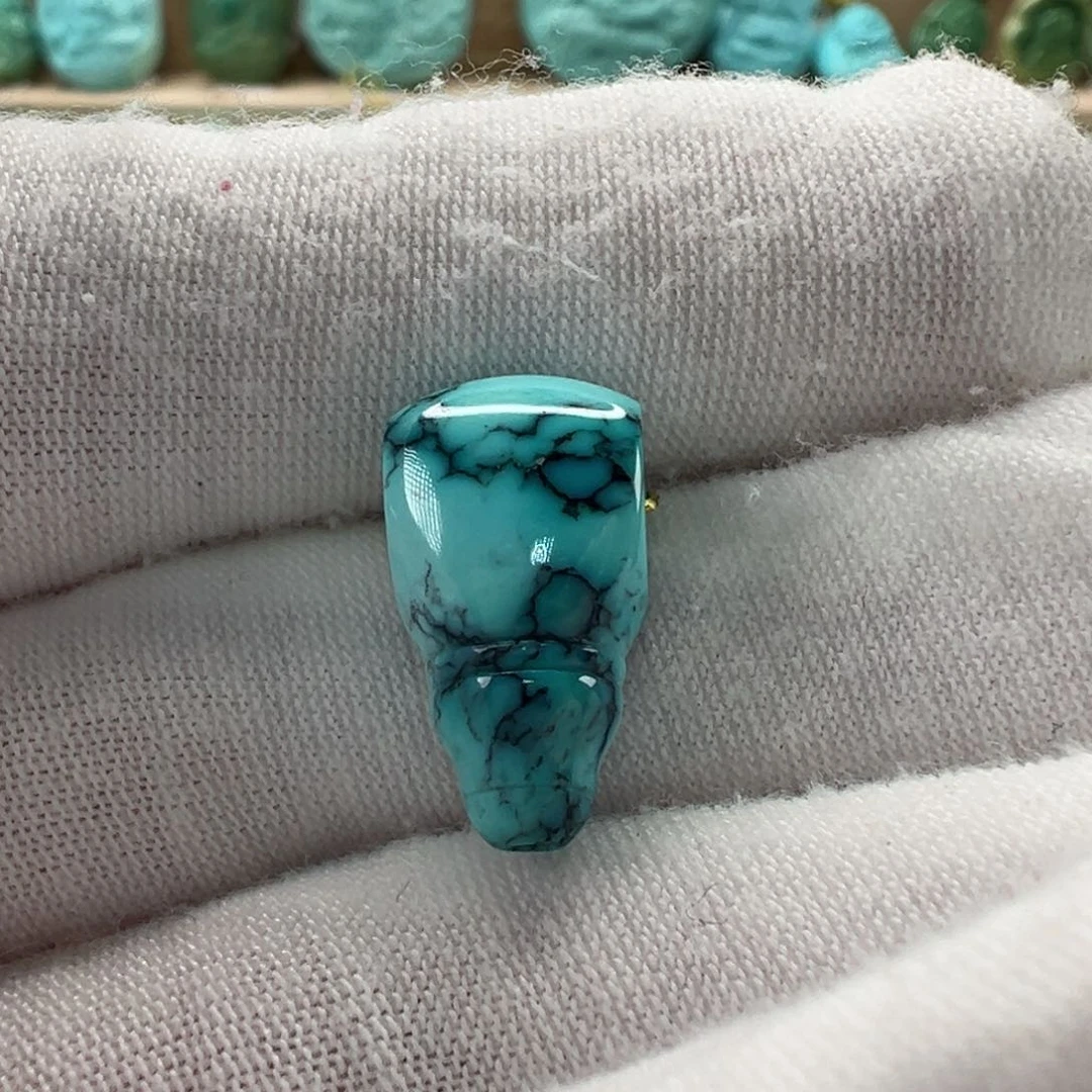 未镶嵌绿松石三通9.6mm