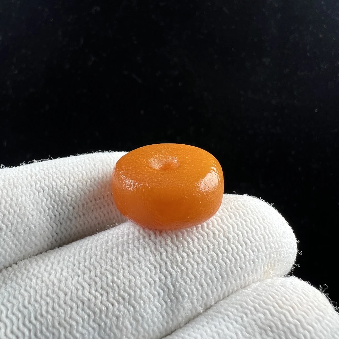 Y6401天然原矿蜜蜡 老蜡墩子 19*10mm抖音基地质检发货