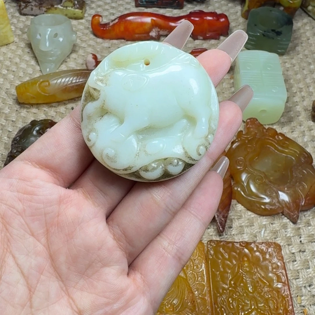 白玉菩提吊坠挂件