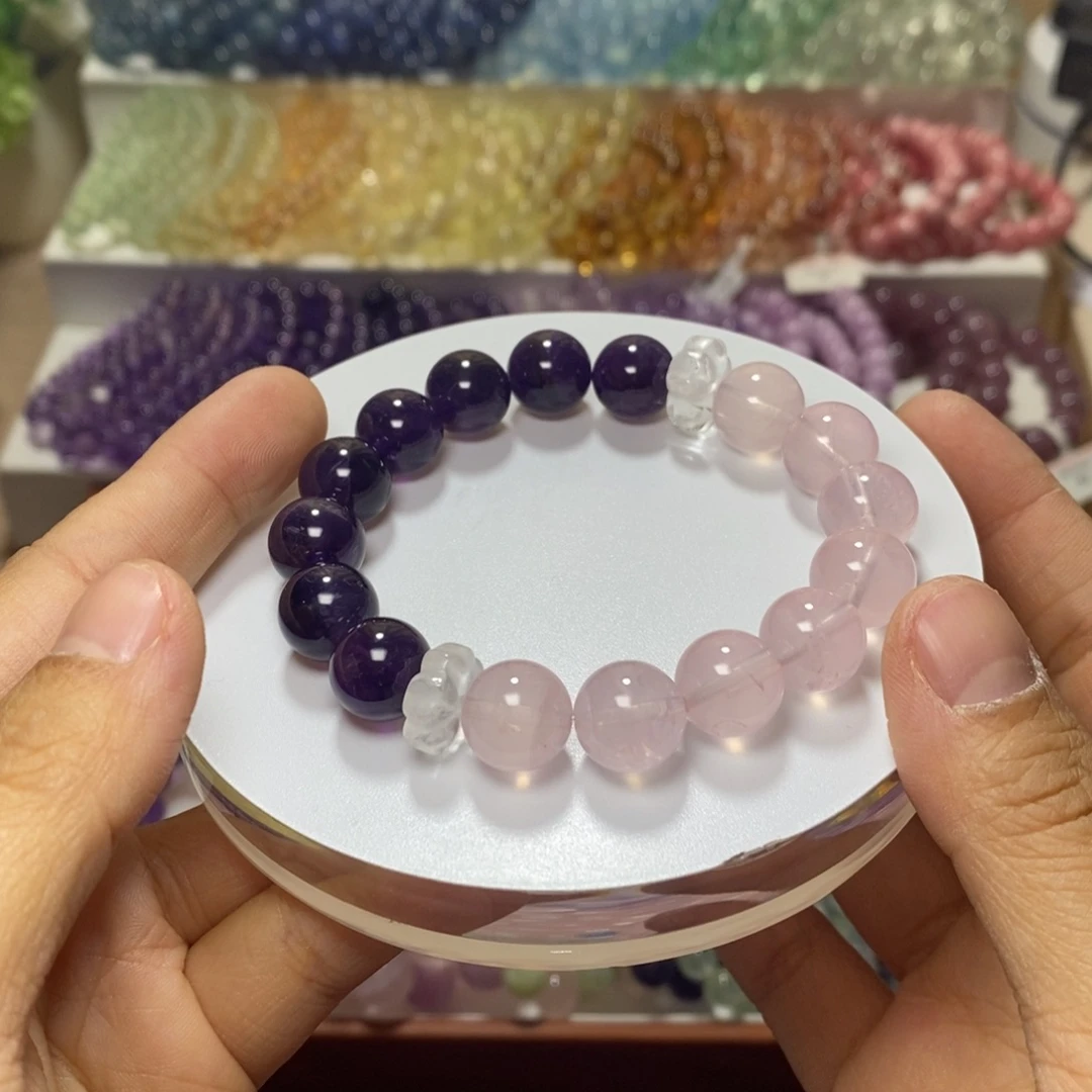 水晶未镶嵌手串11mm 设计款