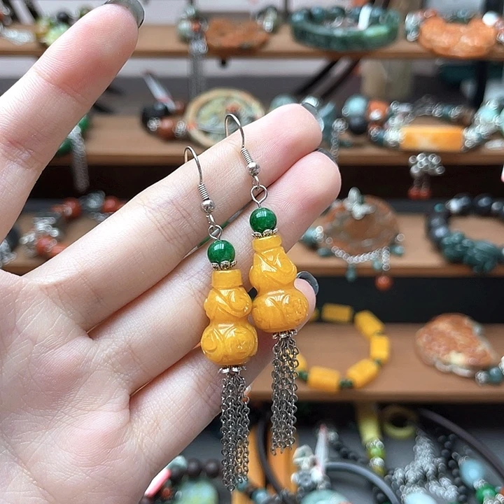 翡翠未镶嵌耳饰饰品