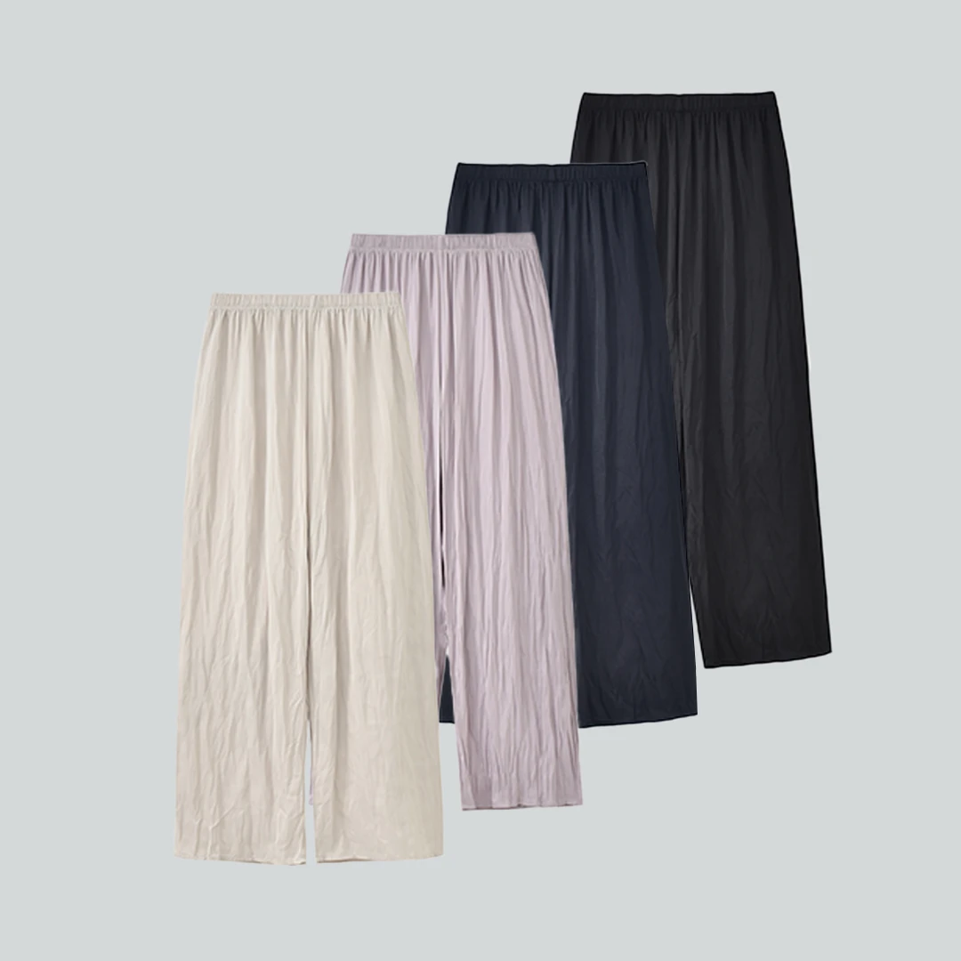 lin’家新款，巨百搭【麻花凉凉裤】高腰褶皱松弛感阔腿裤- 2702