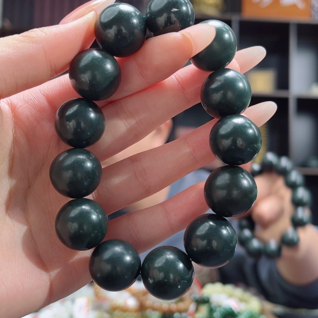 【闪购商品】和田玉手链未镶嵌新疆塔青18 多样性拍一发一