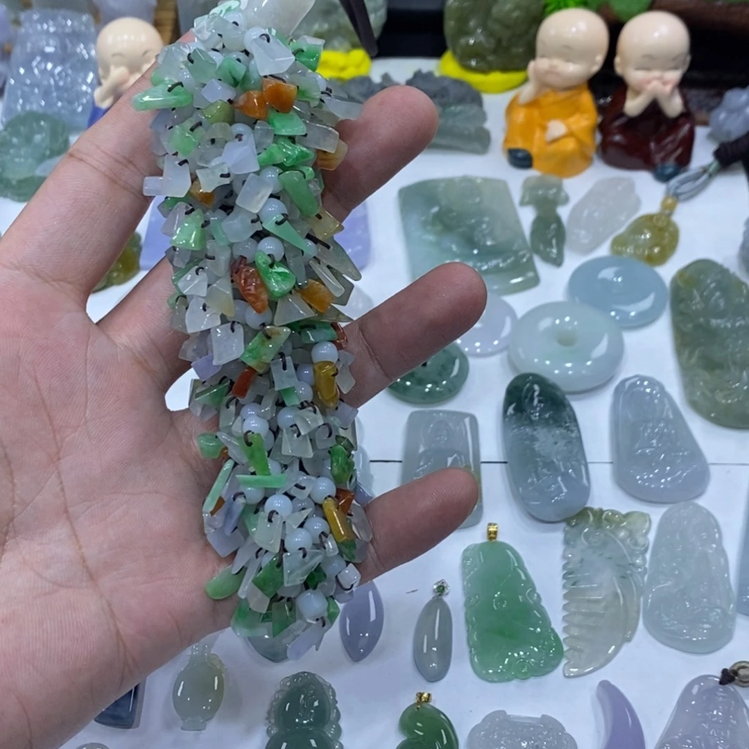 翡翠未镶嵌吊坠(不含链)岁岁平安