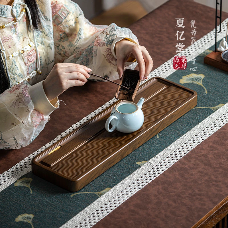 茶盘实木家庭用小型茶台整块高端新中式桌面专用干泡台排水式茶海