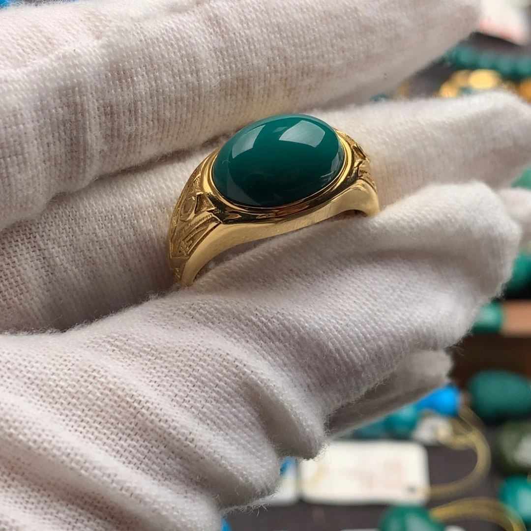 绿松石18K金镶嵌绿松石