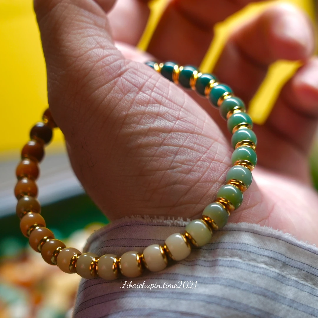 子柏出品 彩虹渐变菩提根7.2mm