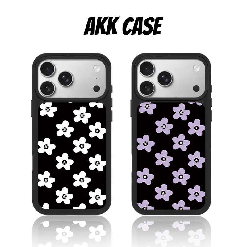 KK珍珠双花韩国进口磁吸二代菲林防摔手机壳适用苹果16PM15