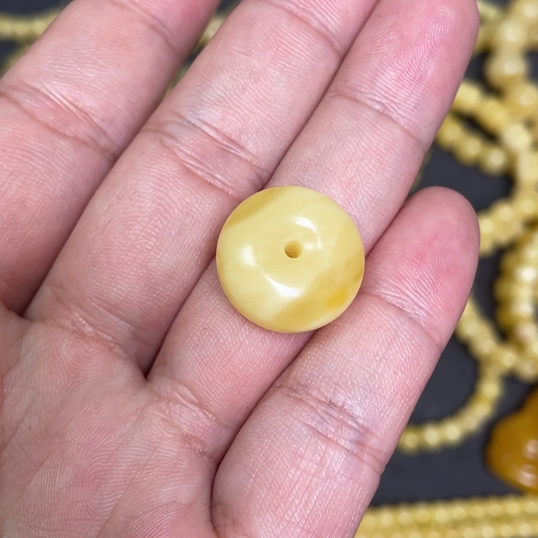 蜜蜡未镶嵌裸石蜜蜡平安扣